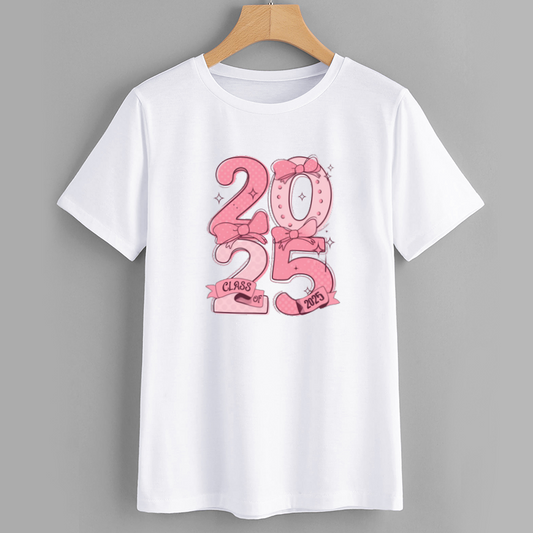 Class of 2025 Pink Graduation T-Shirt