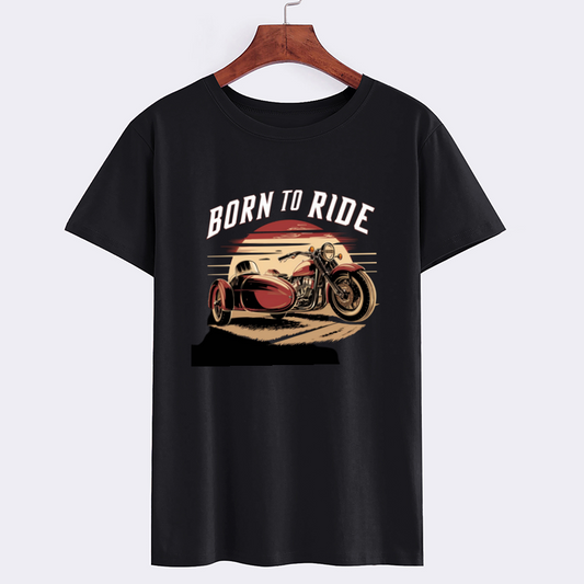 Vintage Born To Ride Motorcycle T-Shirt