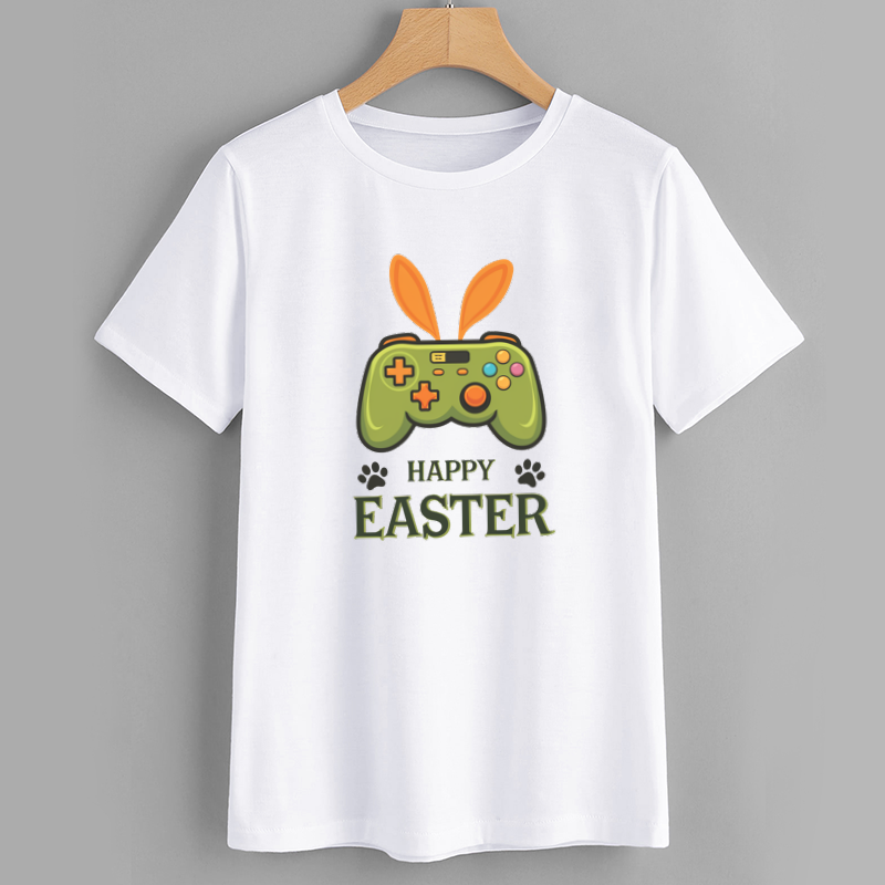 Happy Easter Gaming T-Shirt with Bunny Ears