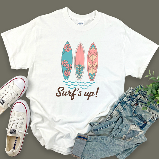 Casual Graphic 'Surf's up!' T-shirt