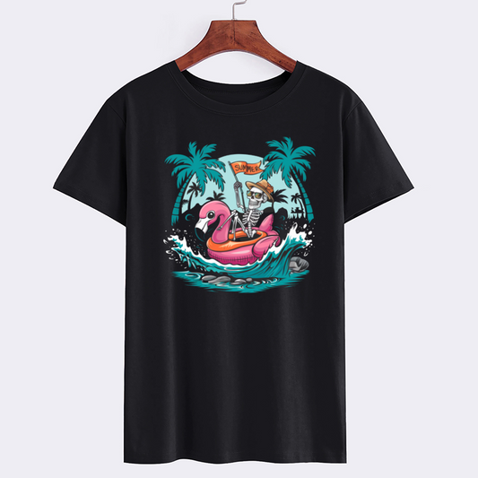 Skeleton Summer Graphic T-Shirt