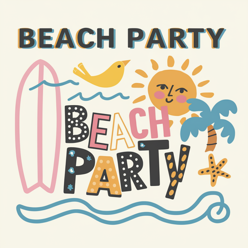 Beach Party Graphic T-Shirt for Summer Fun