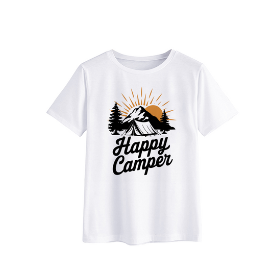 Happy Camper Graphic Tee - Outdoor Adventure Shirt