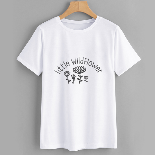 Cotton Wildflower Print Casual T-Shirt