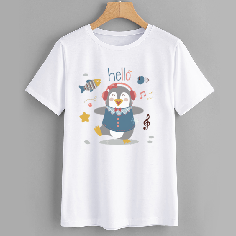 Cute Penguin Graphic T-Shirt for Kids