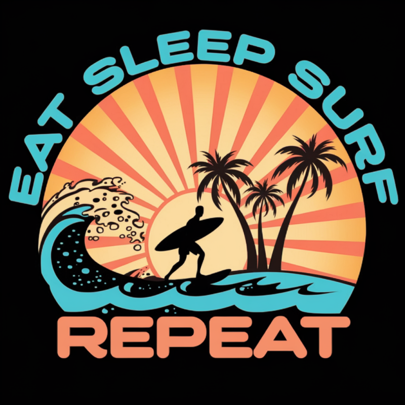 Surf Lifestyle Graphic Cotton T-Shirt