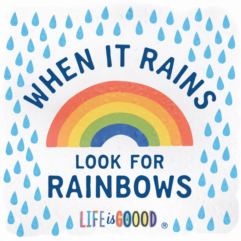 Rainbow Graphic T-Shirt with Inspirational Quote