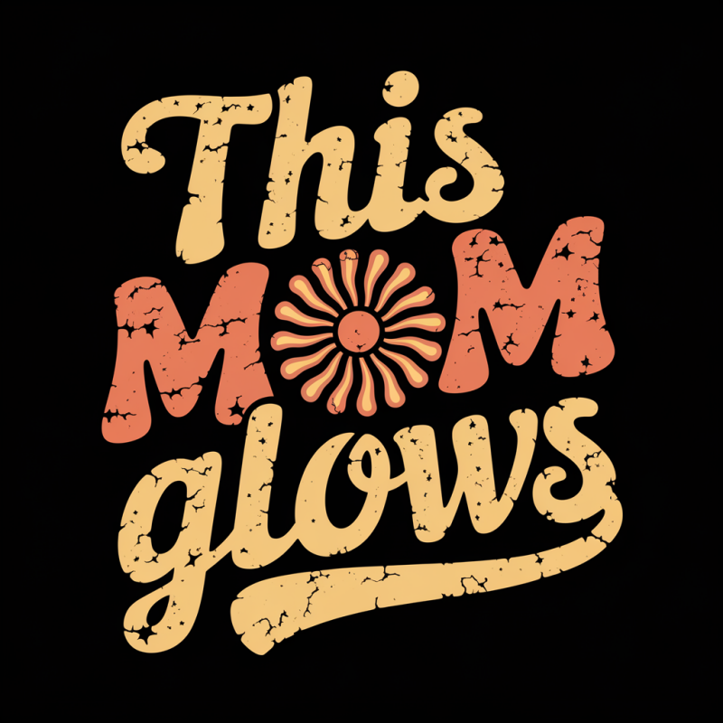 This MOM Glows Graphic Tee for Moms
