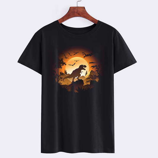 T-Rex Sunset Graphic T-Shirt for Men