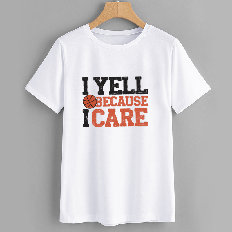 Basketball Fan T-Shirt - I Yell Because I Care