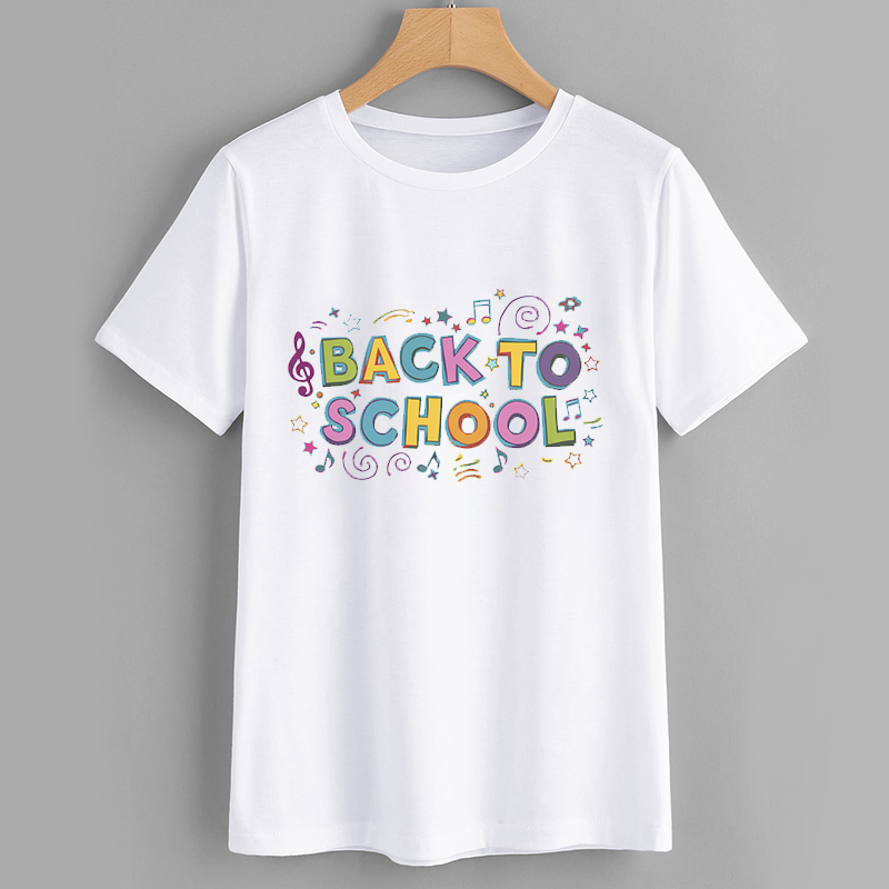 Colorful Back to School Graphic T-Shirt for Kids