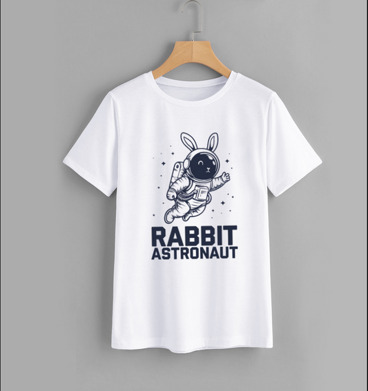 Rabbit Astronaut Graphic T-Shirt