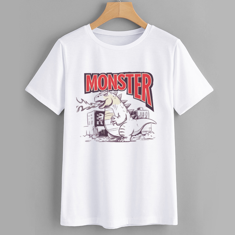Cartoon Monster Graphic T-Shirt for Kids