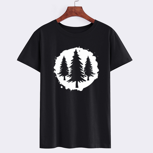 Black Tree Graphic T-Shirt for Nature Lovers