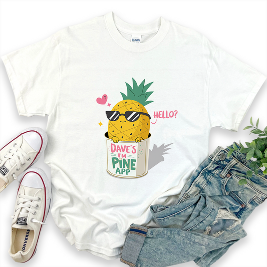 Cartoon Pineapple Print Casual T-Shirt