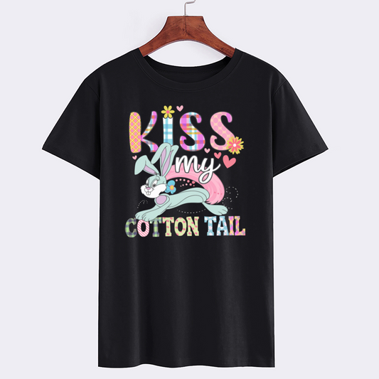 KISS My Cotton Tail Funny Rabbit Graphic T-Shirt