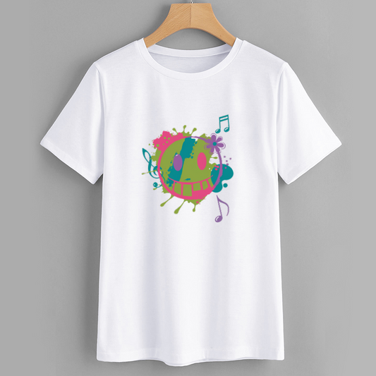 Colorful Smiley Face Graphic T-Shirt