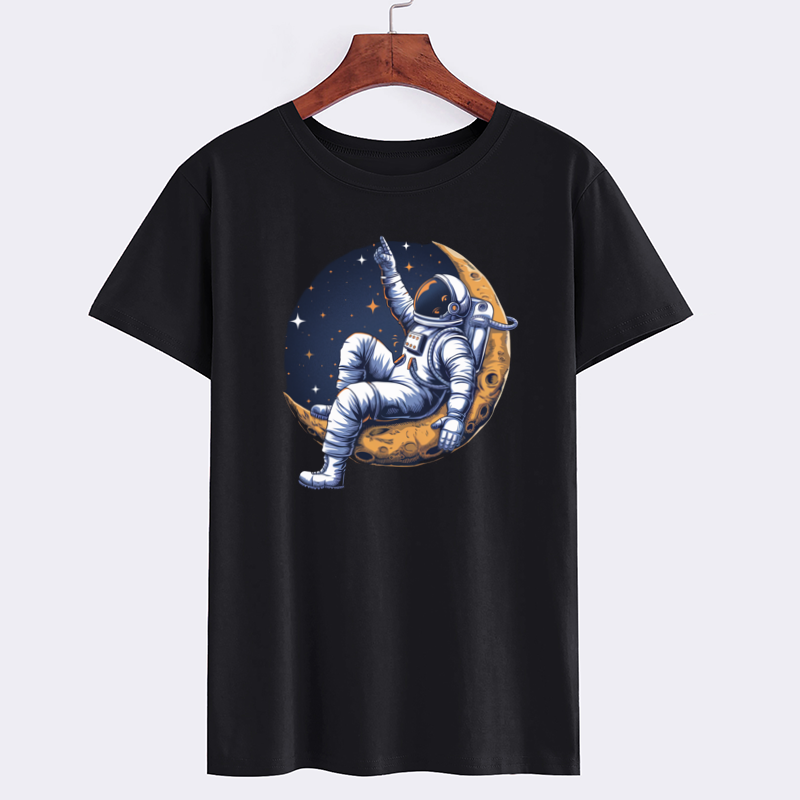 Astronaut on Moon Graphic T-Shirt