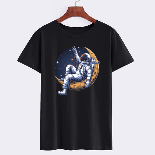 Astronaut on Moon Graphic T-Shirt