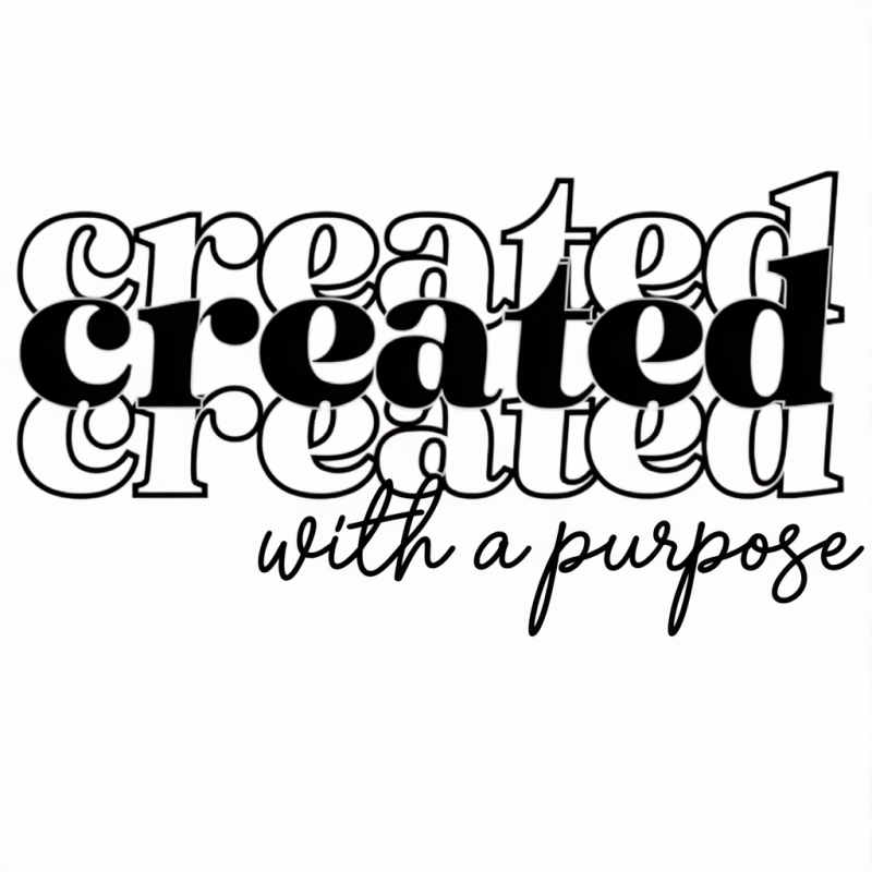 Motivational Graphic T-Shirt - Created with a Purpose