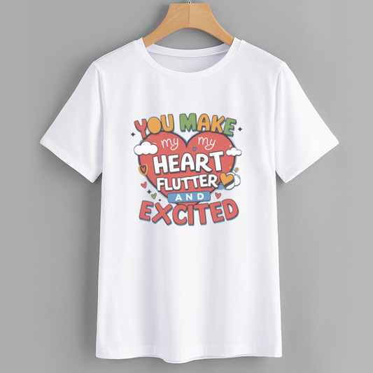 Heart Flutter Graphic Cotton T-Shirt