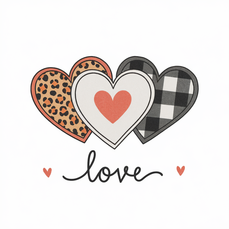 Leopard Heart Graphic Tee - Casual Love T-Shirt