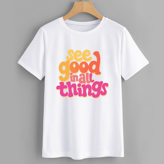 Motivational Cotton T-Shirt White