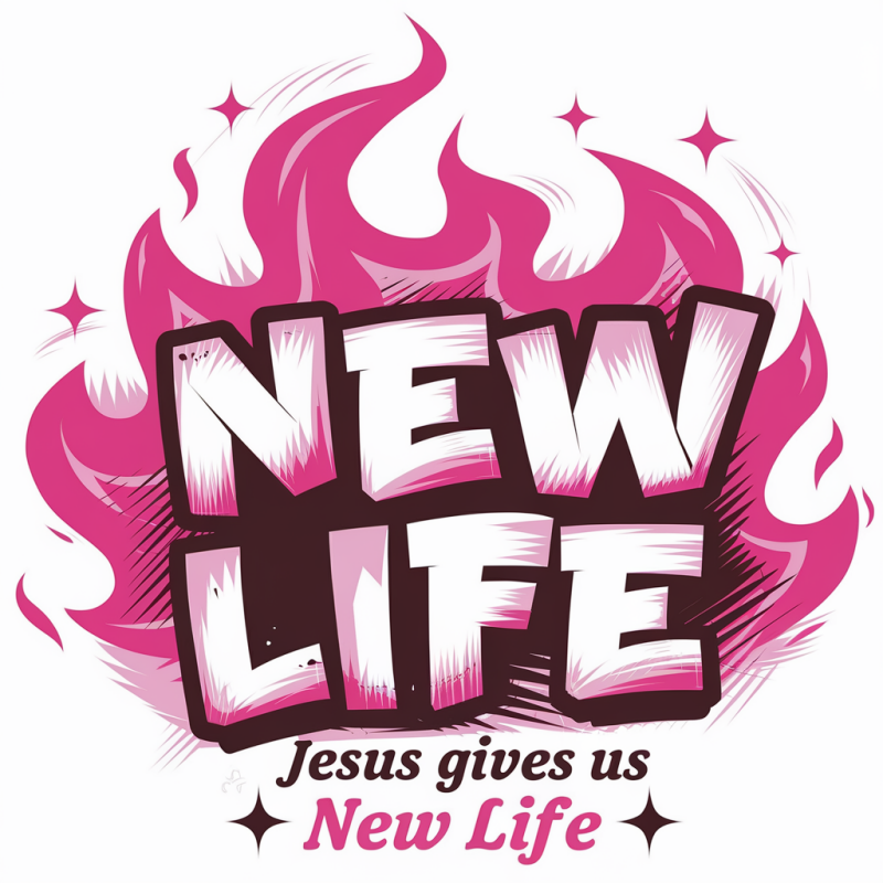 New Life Graphic T-Shirt - Jesus Gives Us New Life
